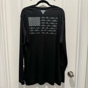 Columbia Omni-Shade Black Flag America LS Fishing Shirt XL